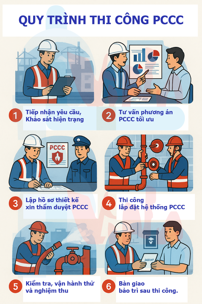 Quy trình thi công hệ thống PCCC chuyên nghiệp tại TPHCM